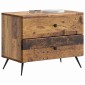 vidaXL Κομοδίνο Παλαιωμένο ξύλο 62 x 34,5 x 47,5 εκ Επεξεργασμένο Ξύλο