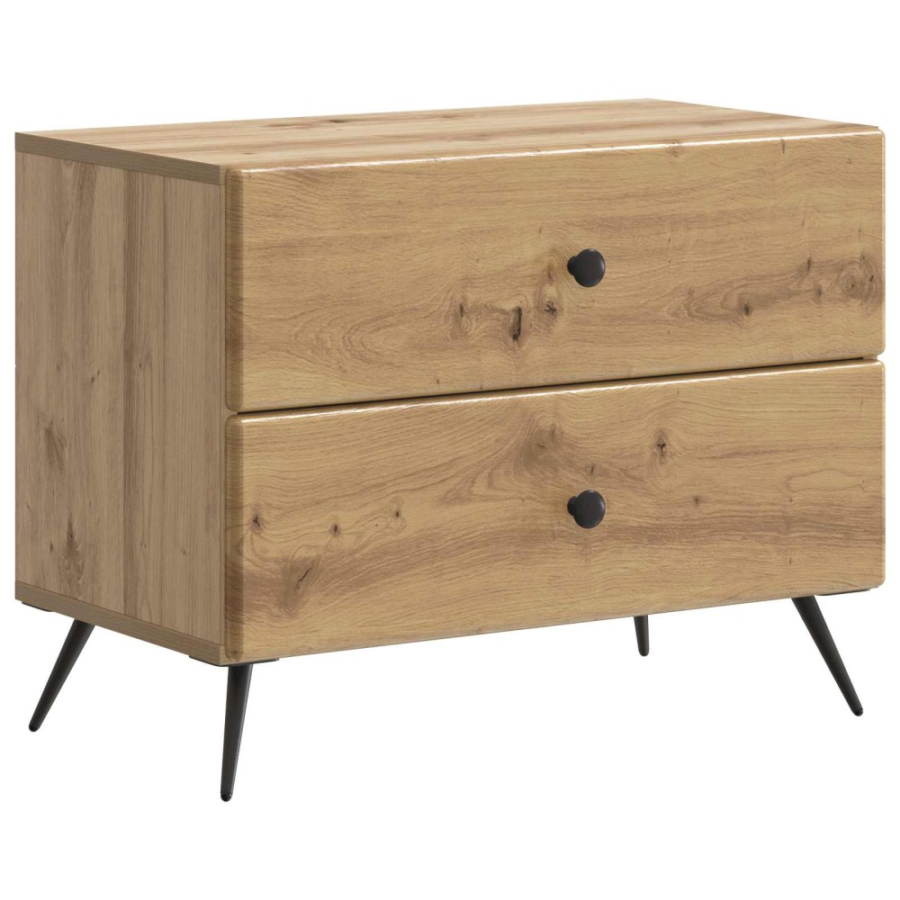 vidaXL Κομοδίνο Artisan Δρυς 62 x 34,5 x 47,5 εκ Επεξεργασμένο Ξύλο