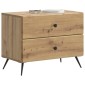 vidaXL Κομοδίνο Artisan Δρυς 62 x 34,5 x 47,5 εκ Επεξεργασμένο Ξύλο