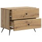 vidaXL Κομοδίνο Artisan Δρυς 62 x 34,5 x 47,5 εκ Επεξεργασμένο Ξύλο