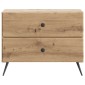vidaXL Κομοδίνο Artisan Δρυς 62 x 34,5 x 47,5 εκ Επεξεργασμένο Ξύλο