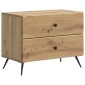 vidaXL Κομοδίνο Artisan Δρυς 62 x 34,5 x 47,5 εκ Επεξεργασμένο Ξύλο