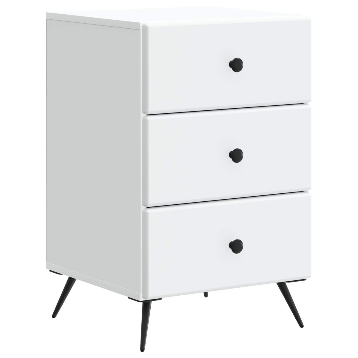 vidaXL Κομοδίνο με συρτάρι Λευκό 43 x 41 x 66,5 εκ. Επεξεργασμένο Ξύλο