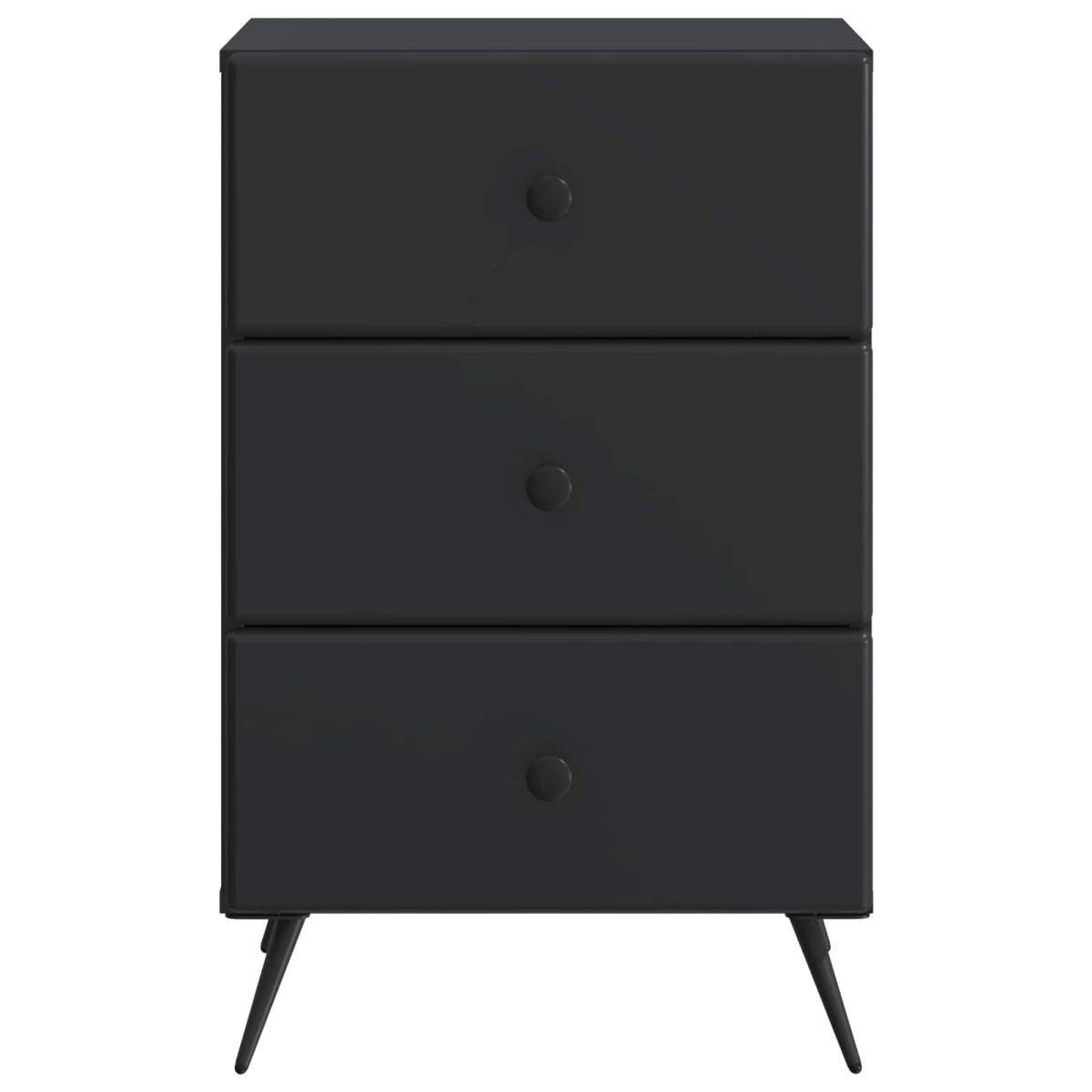 vidaXL Κομοδίνο Μαύρο 43 x 41 x 66,5 εκ. Επεξεργασμένο Ξύλο