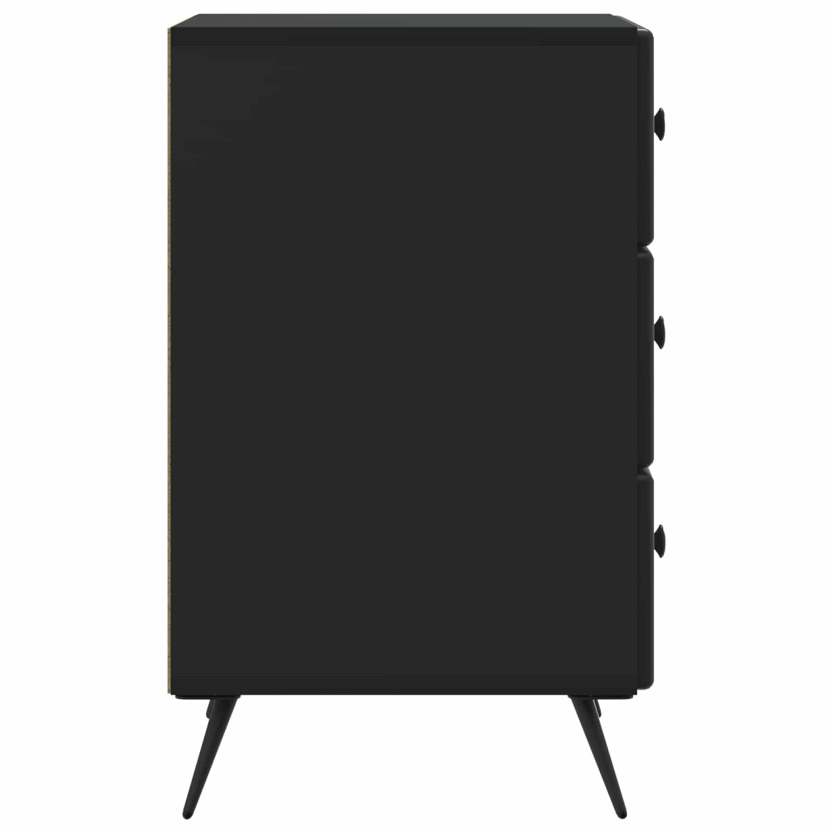 vidaXL Κομοδίνο Μαύρο 43 x 41 x 66,5 εκ. Επεξεργασμένο Ξύλο