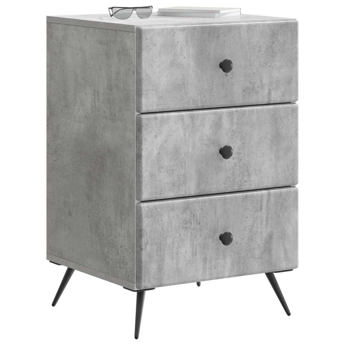 vidaXL Κομοδίνο Γκρι Σκυροδέματος 43 x 41 x 66,5 εκ.