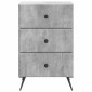 vidaXL Κομοδίνο Γκρι Σκυροδέματος 43 x 41 x 66,5 εκ.