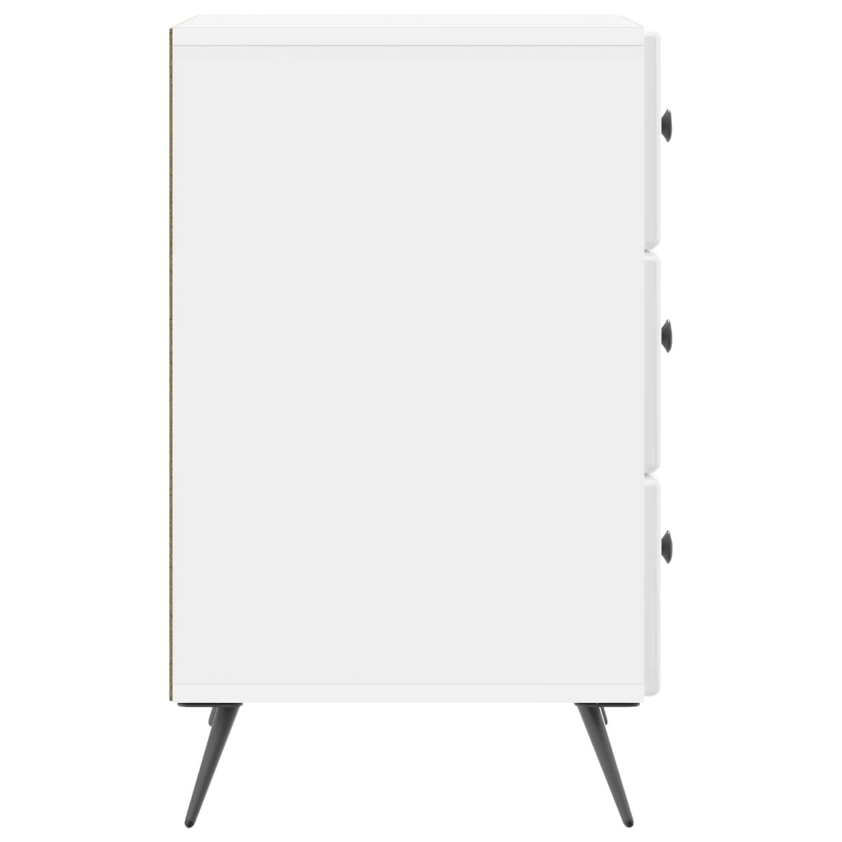vidaXL Κομοδίνο Γυαλιστερό Λευκό 43 x 41 x 66,5 εκ. Επεξεργασμένο Ξύλο