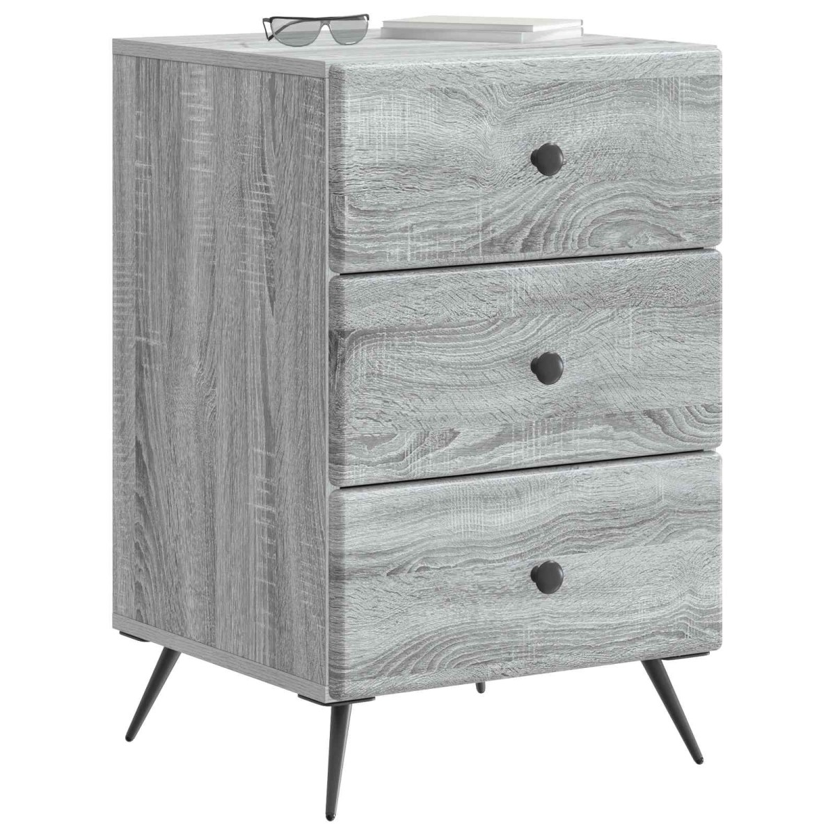 vidaXL Κομοδίνο Γκρι Sonoma 43 x 41 x 66,5 εκ. Επεξεργασμένο Ξύλο