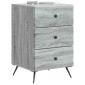 vidaXL Κομοδίνο Γκρι Sonoma 43 x 41 x 66,5 εκ. Επεξεργασμένο Ξύλο