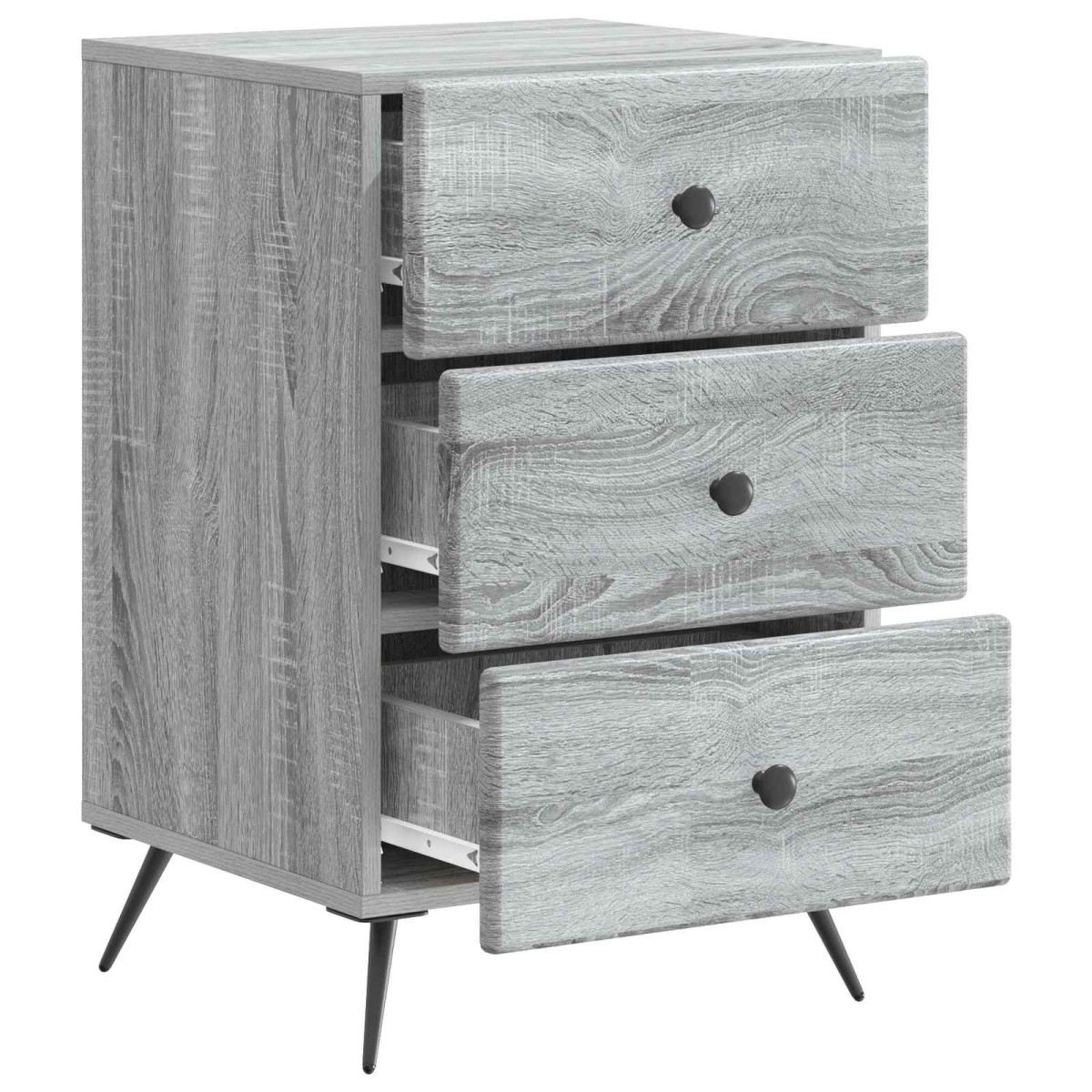 vidaXL Κομοδίνο Γκρι Sonoma 43 x 41 x 66,5 εκ. Επεξεργασμένο Ξύλο