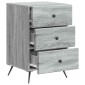 vidaXL Κομοδίνο Γκρι Sonoma 43 x 41 x 66,5 εκ. Επεξεργασμένο Ξύλο