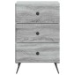 vidaXL Κομοδίνο Γκρι Sonoma 43 x 41 x 66,5 εκ. Επεξεργασμένο Ξύλο