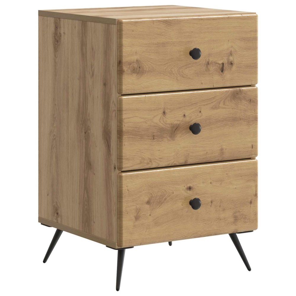 vidaXL Κομοδίνο Artisan Δρυς 43 x 41 x 66,5 εκ. Επεξεργασμένο Ξύλο