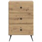 vidaXL Κομοδίνο Artisan Δρυς 43 x 41 x 66,5 εκ. Επεξεργασμένο Ξύλο