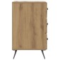 vidaXL Κομοδίνο Artisan Δρυς 43 x 41 x 66,5 εκ. Επεξεργασμένο Ξύλο