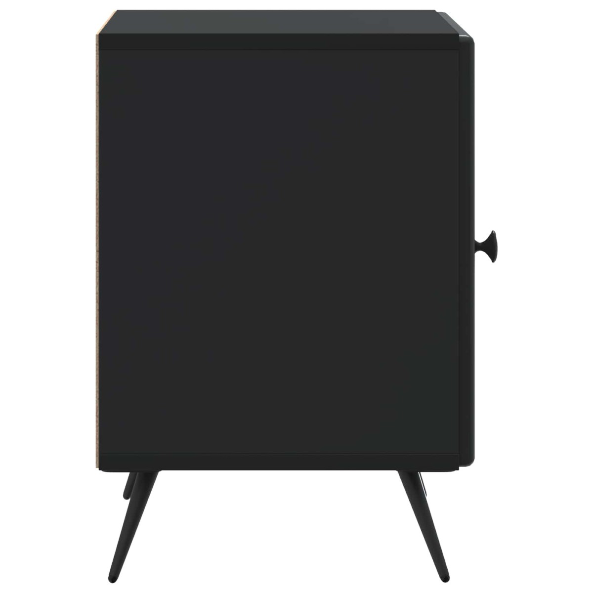 vidaXL Κομοδίνο Μαύρο 43 x 34,5 x 50 εκ Επεξεργασμένο Ξύλο