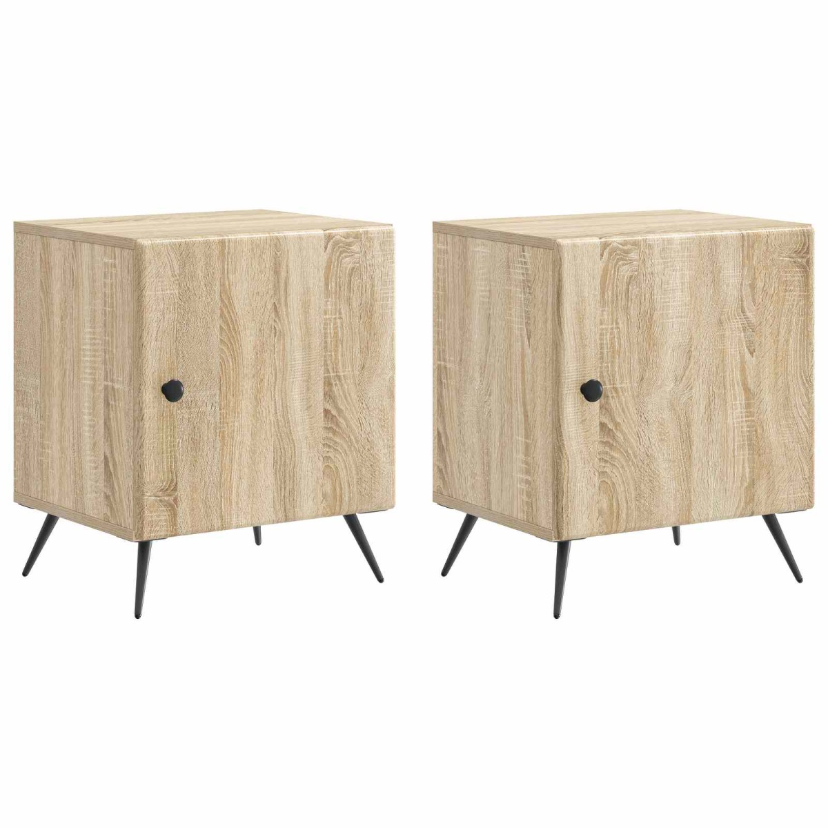 vidaXL Κομοδίνο 2 τμχ. Sonoma Δρυς 43 x 34,5 x 50 εκ