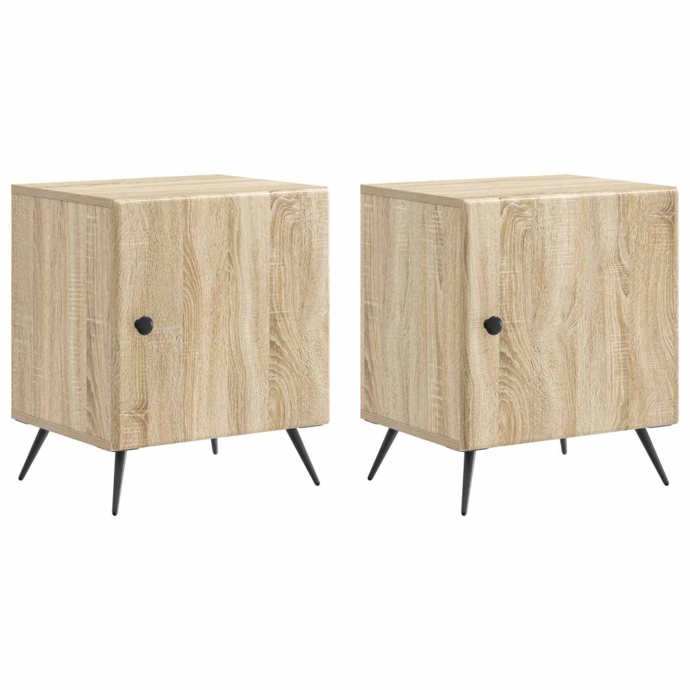 vidaXL Κομοδίνο 2 τμχ. Sonoma Δρυς 43 x 34,5 x 50 εκ