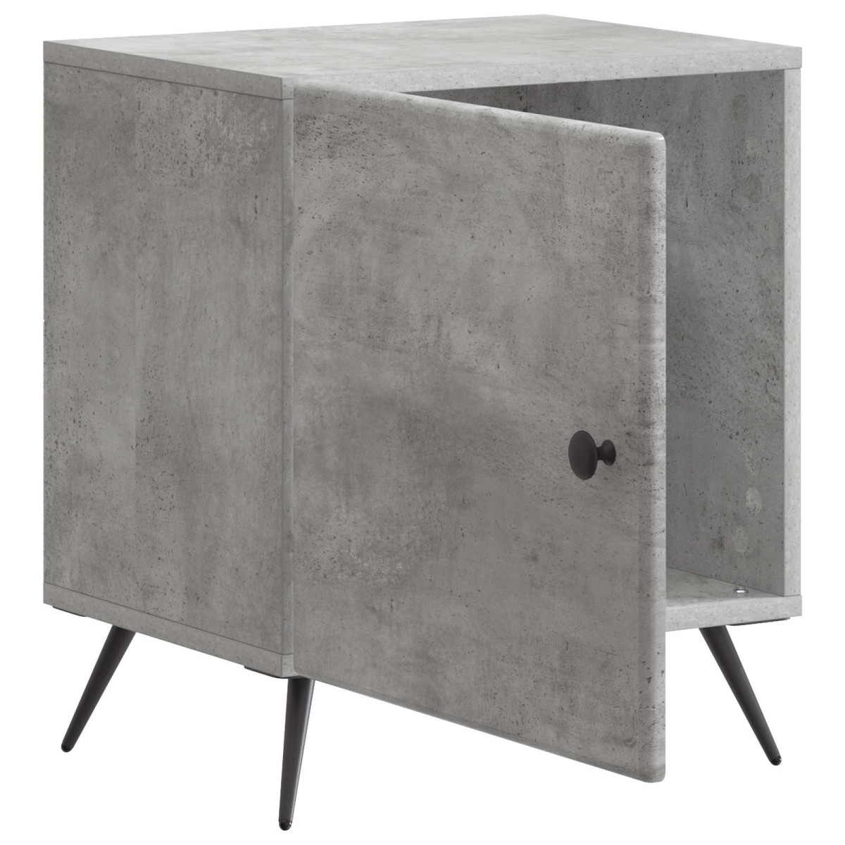 vidaXL Κομοδίνο Γκρι Σκυροδέματος 43 x 34,5 x 50 εκ Επεξεργασμένο Ξύλο