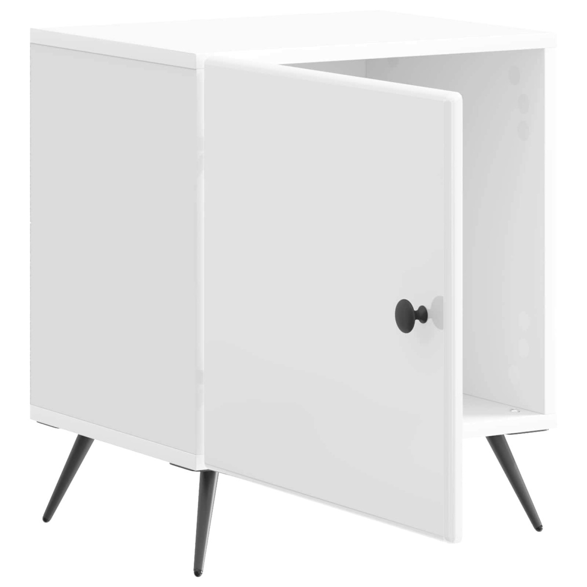 vidaXL Κομοδίνο 2 τμχ. Γυαλιστερό Λευκό 43 x 34,5 x 50 εκ