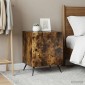 vidaXL Κομοδίνο 2 τμχ. Καπνισμένο Ξύλο Δρυός 43 x 34,5 x 50 εκ