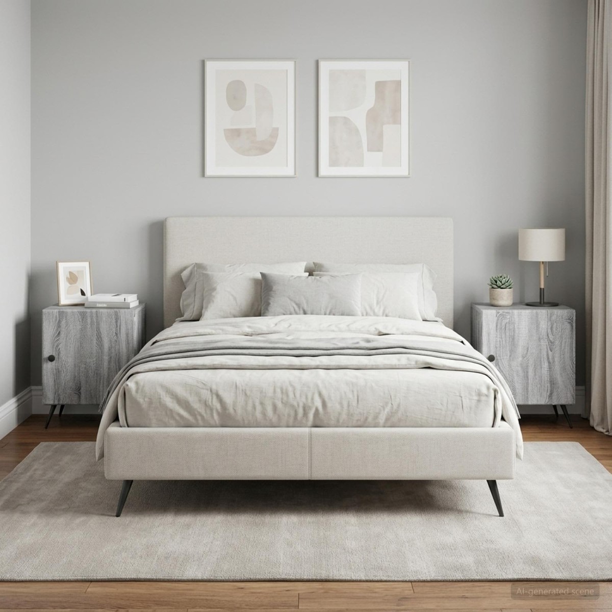 vidaXL Κομοδίνο 2 τμχ. Γκρι Sonoma 43 x 34,5 x 50 εκ
