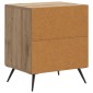 vidaXL Κομοδίνο Artisan Δρυς 43 x 34,5 x 50 εκ Επεξεργασμένο Ξύλο