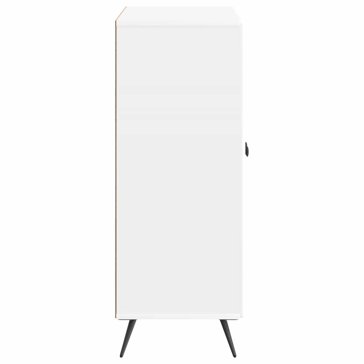 vidaXL Πλαϊνό γραφείο Γυαλιστερό Λευκό 66 x 34,5 x 90 εκ