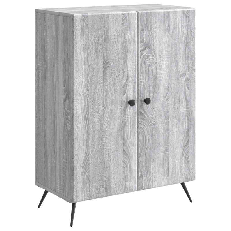 vidaXL Πλαϊνό γραφείο Γκρι Sonoma 66 x 34,5 x 90 εκ Επεξεργασμένο Ξύλο