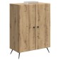 vidaXL Πλαϊνό γραφείο Artisan Δρυς 66 x 34,5 x 90 εκ
