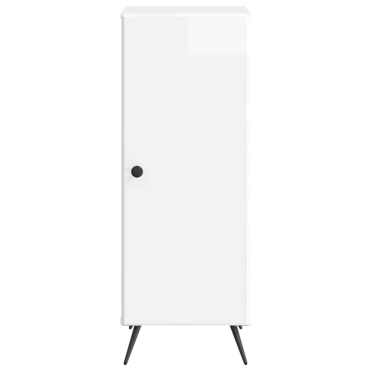 vidaXL Πλαϊνό γραφείο Γυαλιστερό Λευκό 33 x 34,5 x 90 εκ