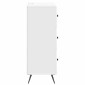 vidaXL Ντουλάπι με Συρτάρια Λευκό 66 x 34,5 x 90 εκ Επεξεργασμένο Ξύλο