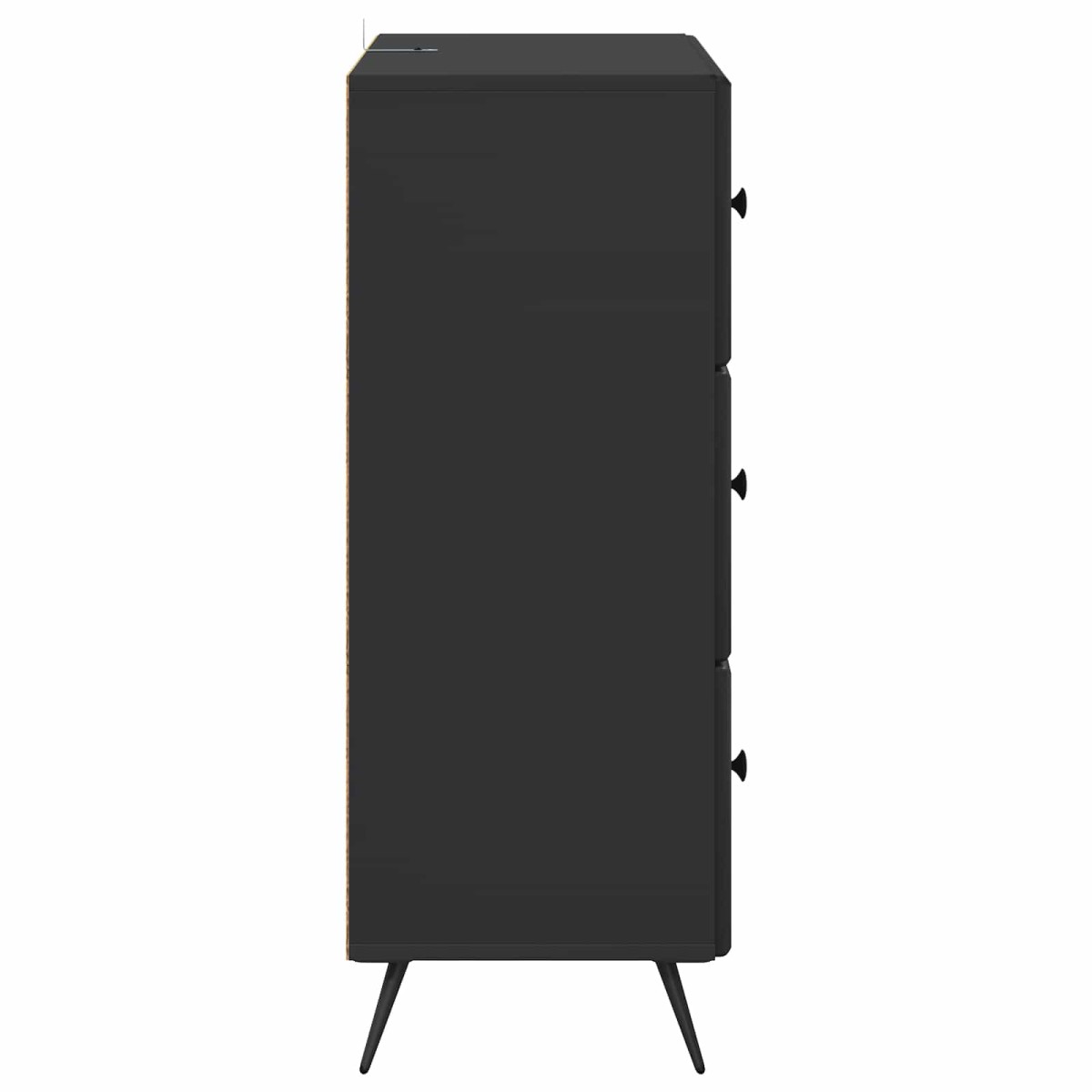 vidaXL Ντουλάπι με Συρτάρια Μαύρο 66 x 34,5 x 90 εκ Επεξεργασμένο Ξύλο