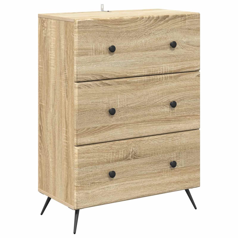 vidaXL Ντουλάπι με Συρτάρια Sonoma Δρυς 66 x 34,5 x 90 εκ