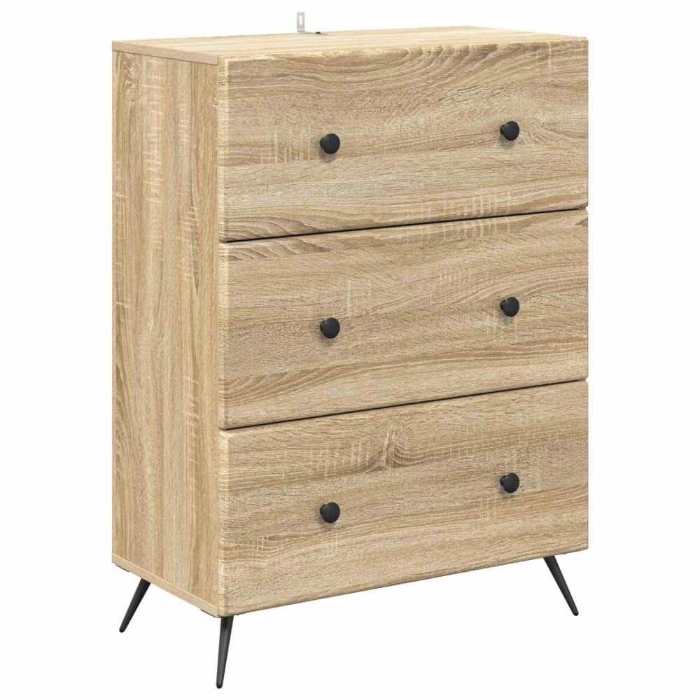 vidaXL Ντουλάπι με Συρτάρια Sonoma Δρυς 66 x 34,5 x 90 εκ