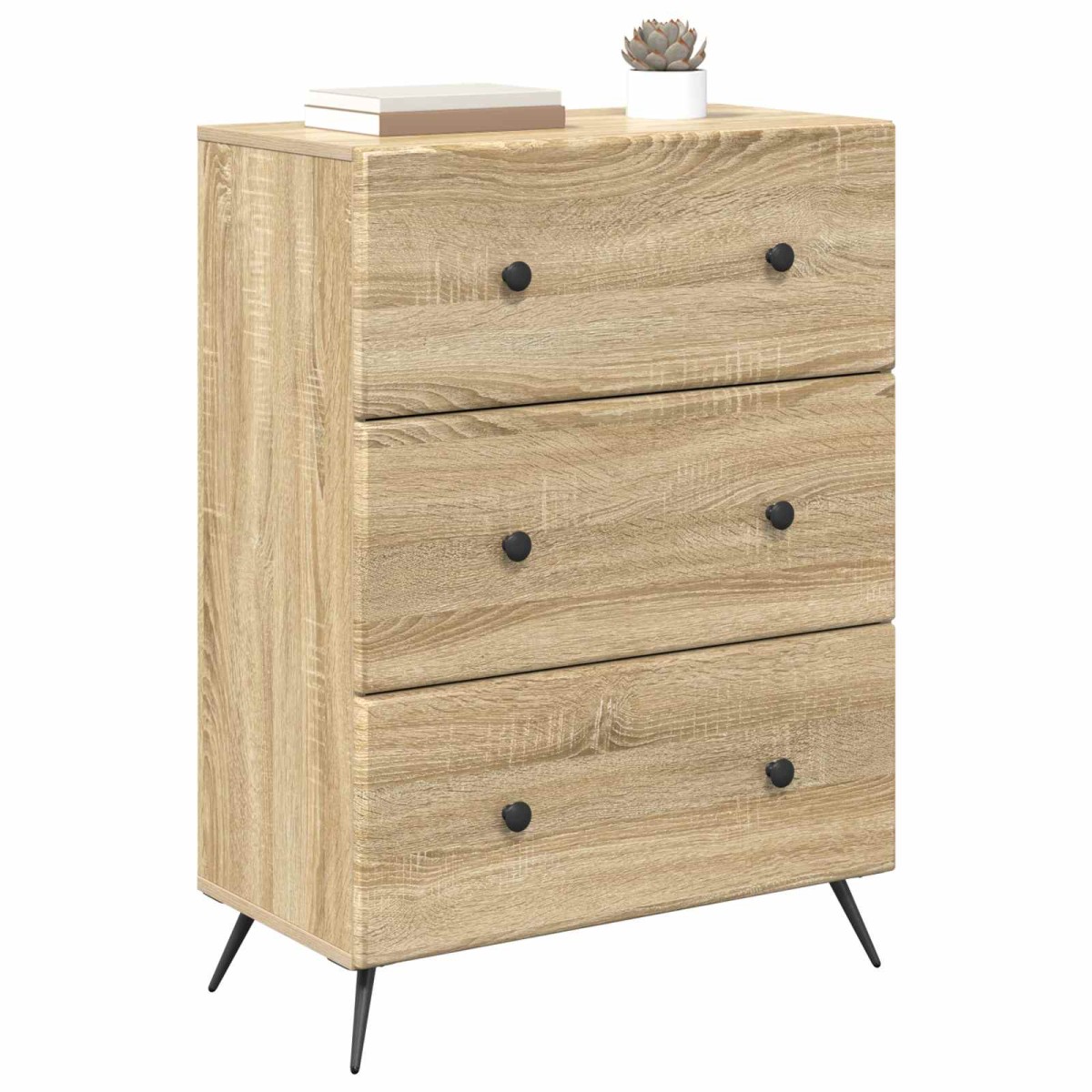vidaXL Ντουλάπι με Συρτάρια Sonoma Δρυς 66 x 34,5 x 90 εκ