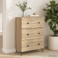vidaXL Ντουλάπι με Συρτάρια Sonoma Δρυς 66 x 34,5 x 90 εκ