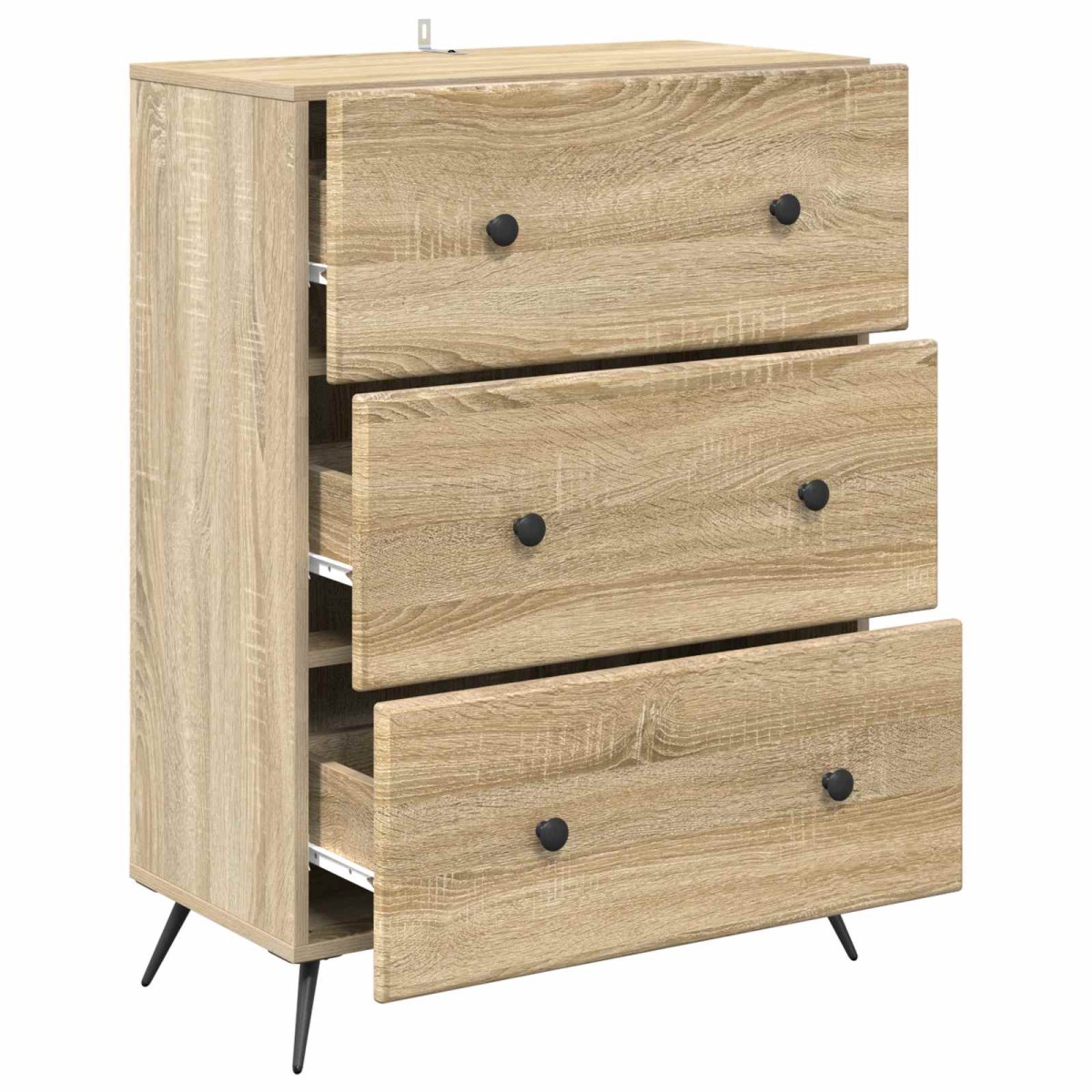 vidaXL Ντουλάπι με Συρτάρια Sonoma Δρυς 66 x 34,5 x 90 εκ