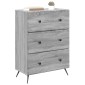 vidaXL Ντουλάπι με Συρτάρια Γκρι Sonoma 66 x 34,5 x 90 εκ
