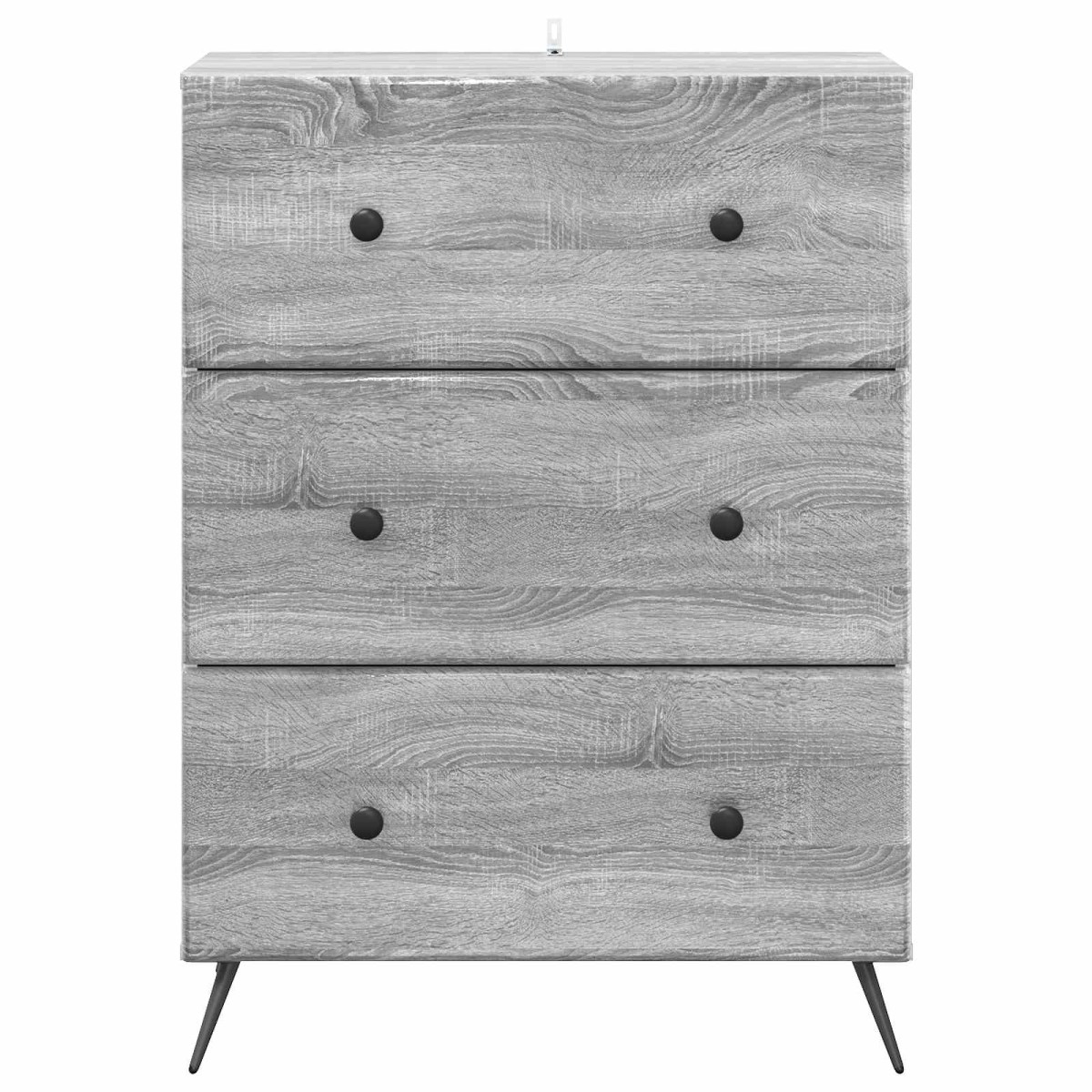 vidaXL Ντουλάπι με Συρτάρια Γκρι Sonoma 66 x 34,5 x 90 εκ