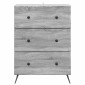 vidaXL Ντουλάπι με Συρτάρια Γκρι Sonoma 66 x 34,5 x 90 εκ