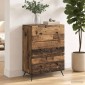 vidaXL Ντουλάπι με Συρτάρια Παλαιωμένο ξύλο 66 x 34,5 x 90 εκ
