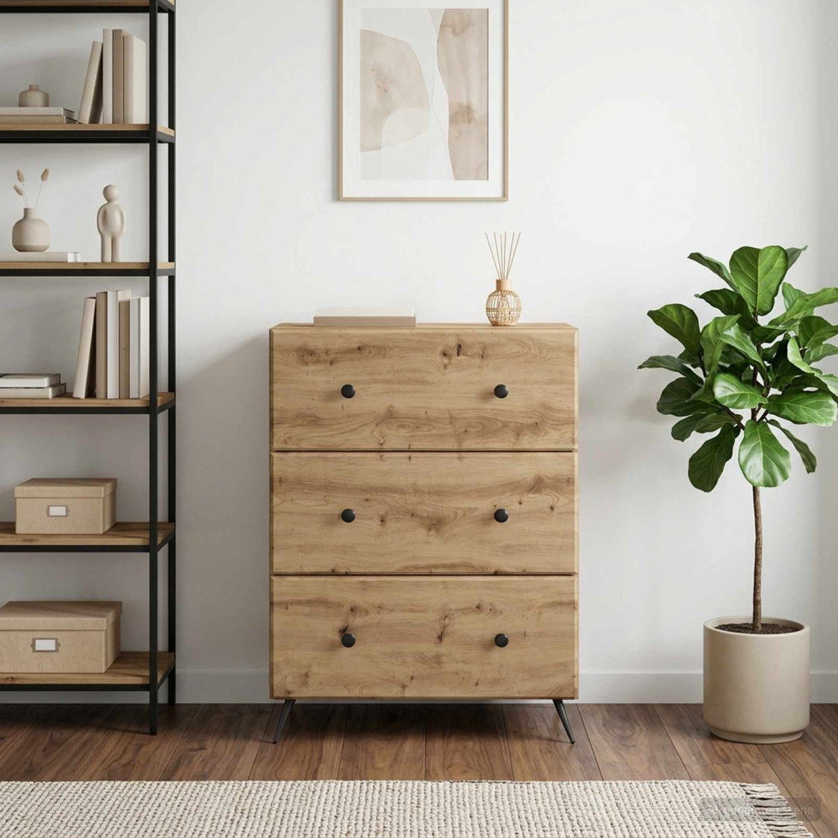 vidaXL Ντουλάπι με Συρτάρια 66 x 34,5 x 90 εκ Επεξεργασμένο Ξύλο
