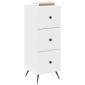 vidaXL Ντουλάπι με Συρτάρια Λευκό 33 x 34,5 x 90 εκ Επεξεργασμένο Ξύλο