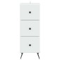 vidaXL Ντουλάπι με Συρτάρια Λευκό 33 x 34,5 x 90 εκ Επεξεργασμένο Ξύλο