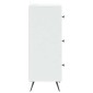 vidaXL Ντουλάπι με Συρτάρια Λευκό 33 x 34,5 x 90 εκ Επεξεργασμένο Ξύλο
