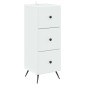 vidaXL Ντουλάπι με Συρτάρια Λευκό 33 x 34,5 x 90 εκ Επεξεργασμένο Ξύλο