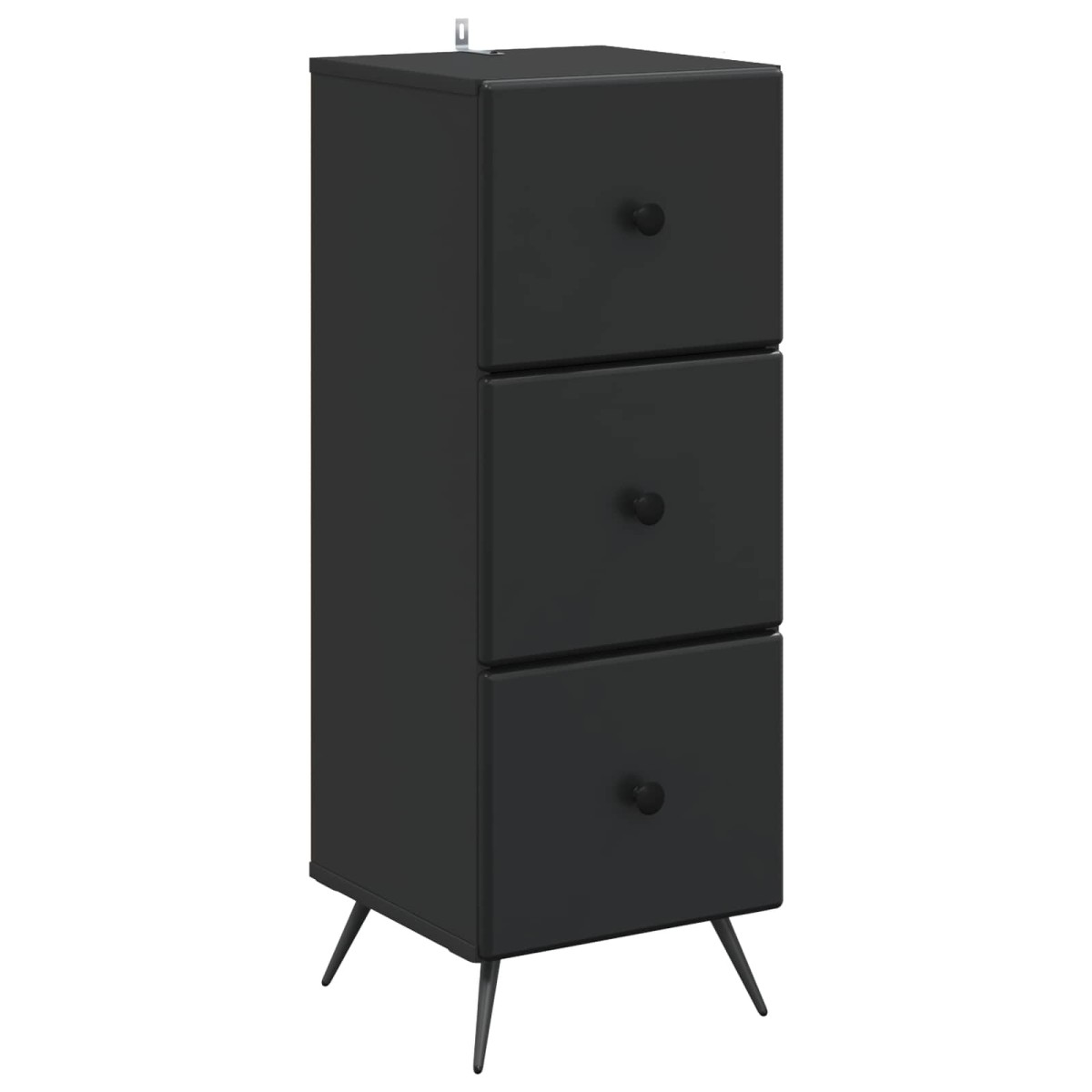 vidaXL Ντουλάπι με Συρτάρια Μαύρο 33 x 34,5 x 90 εκ Επεξεργασμένο Ξύλο