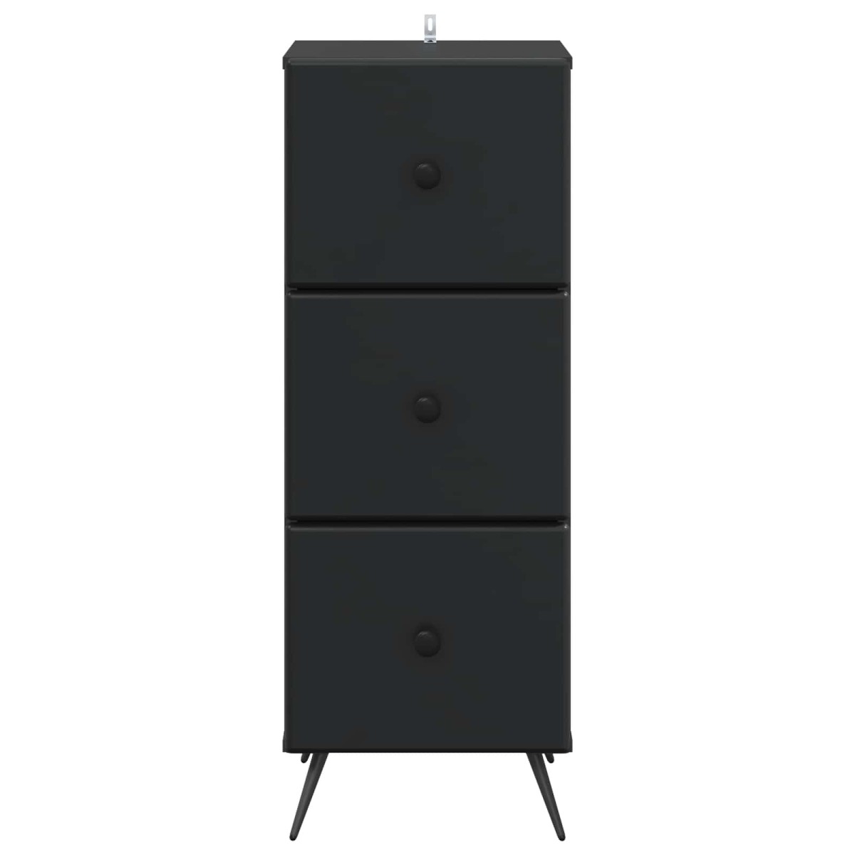 vidaXL Ντουλάπι με Συρτάρια Μαύρο 33 x 34,5 x 90 εκ Επεξεργασμένο Ξύλο